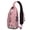 Pink Ghost Bat, variant on Sling Backpack,Pink Halloween Ghosts Crossbody Bag with Water Bottle Holder,Waterproof Sling Bag for Men/Women with Chest Phone Holder for Hiking,Travel