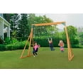 thumbnail image 4 of Trailside Wooden Swingset with Two Swings & Trapeze -  Available in 7 Color Options!, 4 of 5
