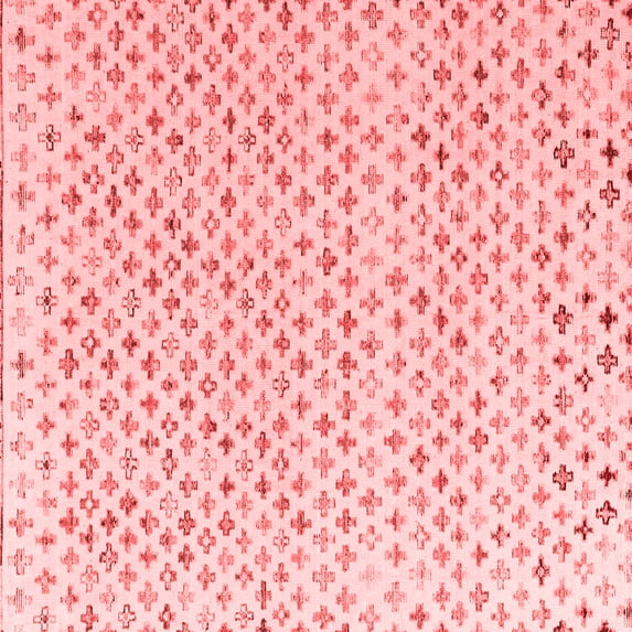 Ahgly Company Indoor Square Abstract Red Modern Area Rugs, 3' Square