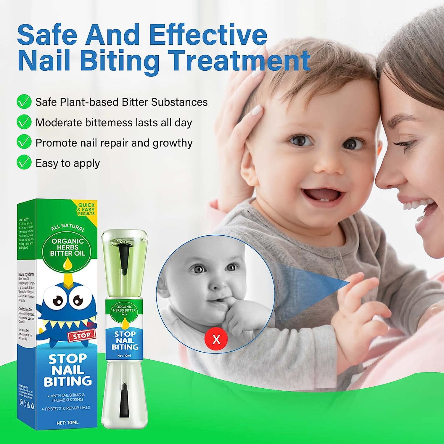 Amazon.com : Nail Biting Treatment for Kids, Nail Biting Prevention Against  Nail Eating for Children, Thumb Sucking Deterrent with Natural Ingredients,  Suitable for Kids and Adults : Beauty & Personal Care