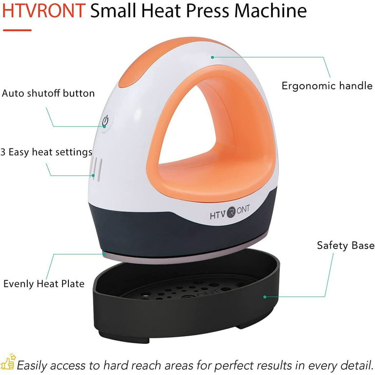 HTVRONT Mini Heat Press Machine for T-Shirt Small Iron Press Heating  Transfer US