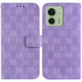 thumbnail image 2 of Funda de teléfono para Motorola Edge 30 Neo con doble relieve 8, tarjetero y función atril de piel sintética., 2 of 5