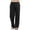 Black, variant on Migroa Men's Cotton Linen Pants Loose Fit Elastic Drawstring Waist Straight-Legs Summer Yoga Beach Long Pants with Pockets Relaxed Fit Beach Yoga Travel Lounge Pants Army Green L