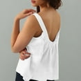 thumbnail image 1 of Top Henley,Camiseta sin mangas de color liso con cuello cuadrado para mujer, informal, de verano, sin mangas, tela suave y cómoda, bolsillos, larga para uso diario, sopatenor, 1 of 8