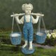 thumbnail image 3 of Flores para felicitaciones, estatua de jardín de niña, 2 estatuas de jardín en piedra de tono, estatuas de jardín de resina, accesorios de decoración de interiores, 3 of 5