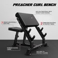 thumbnail image 3 of Preacher Curl Bench,Seated Arm Isolated Barbell Dumbbell Bicep Station for Arm Workout,Adjustable Bicep Curl Machine with 2 Bar Holders for Home Gym, 3 of 10