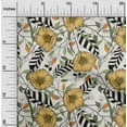 thumbnail image 2 of oneOone Cotton Poplin Gamboge Yellow Fabric Tropical Floral Quilting Supplies Print Sewing Fabric By The Yard 56 Inch Wide, 2 of 4