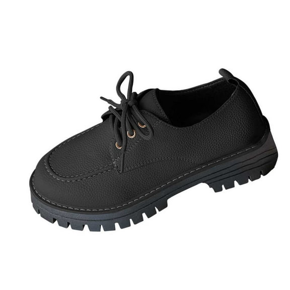 Wensltd Round Toe Chunky Heel Loafers for Women Fashion Shoes Trendy All Season Versatile Footwear