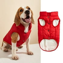 ERDOUY Windproof Dog Winter Jacket Dog Coat Warm Dog Vest Cold Weather Pet Apparel with 2 Layers Fleece Lined for Small Medium Large Dogs (S, Red)