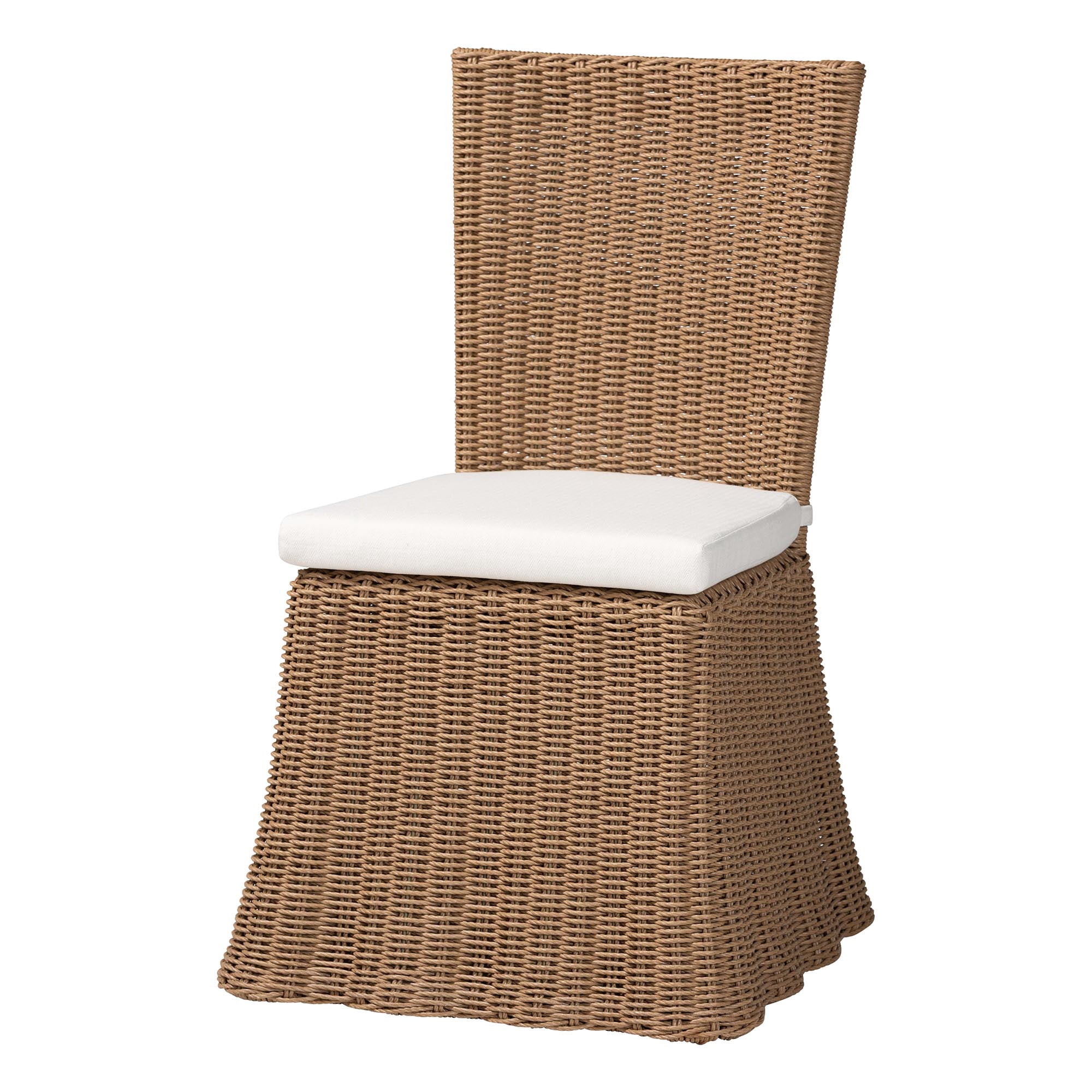 bali & pari Serge Boho Dining Chair, Dining Height 18", Light Brown