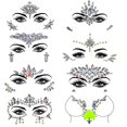 thumbnail image 3 of 8sets Noctilucent Face Gems Rave Blacklight Body Stickers Glow In The Dark Luminous Face Jewels Fluo, 3 of 5