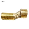 thumbnail image 1 of Conector curvo de tubo de ducha de latón, 5 uds., 1/2 "a 3/4", accesorio de tubería reductor de codo para baño, 1 of 12
