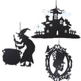 thumbnail image 2 of 3PCS Hanging Ornament Creative Skeleton Head Door Hanging Sign for Halloween, 2 of 10