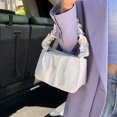 thumbnail image 3 of Bolsa de hombro de color caramelo para mujer, de mano de PU con volantes plisados ​​(blanco) Likrtyny Para Estrenar, 3 of 9