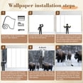 thumbnail image 5 of Wallpaper Bison Herd Snow Peel and Stick Wall Murals 69"H x 96"W Removable PVC Wall Paper Self-Adhesive Wall Paintings Art Decor for Bedroom Living Room, 5 of 7