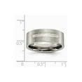 thumbnail image 7 of Titanium Flat 8mm 925 Sterling Silver Inlay Brushed Band Size: 10; for Adults and Teens; for Women and Men, 7 of 7
