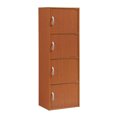 thumbnail image 1 of Hodedah Armoire de Rangement Fermée pour la Maison à 4 Tablettes, Cerisier, 1 of 5