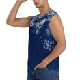 thumbnail image 3 of Balery Christmas Blue Camisetas sin mangas para hombre, absorbe la humedad y protege contra el mal olor.-X-Large, 3 of 7