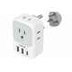 thumbnail image 1 of Adaptador India Viaje, Universal índico Enchufe de Corriente con 3 USB (1 USB C), Cargador Tipo C con 4 Salidas Xtellar blanco, 1 of 4