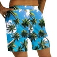 thumbnail image 4 of ZCFZJW Men's Hawaiian Beach Shorts Big and Tall Regular Fit Tropical Printed Elastic Waist Drawstring Lightweight Summer Casual Shorts with Pocket Multicolor#03 XXXL, 4 of 6