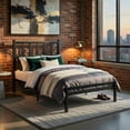 thumbnail image 5 of Topcobe Twin Size Platform Bed with Headboard and Metal Frame, Modern Furniture for Bedroom, Fashion Design-Twin Size, 5 of 10