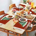 thumbnail image 3 of Merry Christmas Winter Xmas Tree 4 Pc Set-Placemats Set Anti-slip Dining Table Mats 12 X 18 Inch Holiday Fashions Dining Table Place Mats for Kitchen Dining Table,Kitchen Table Mats, 3 of 5