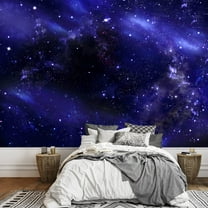 wall26 - Starry Night Sky Deep Outer Space - Removable Wall Mural | Self-Adhesive Large Wallpaper - 100x144 inches