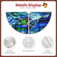 thumbnail image 3 of Sikiie Colorful Stained Glass Crocodile Christmas Tree Skirt, Christmas Tree Decorations, Christmas Decor, Tree Mat Decoration(30-48IN)-36", 3 of 6