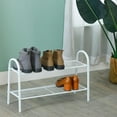 thumbnail image 2 of PandS 2-Tier Freestanding Heavy Duty White Shoe Rack, Holds up to 6-9 Pairs of Shoes, 2 of 5