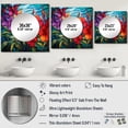 thumbnail image 4 of Designart "Vibrant Joy Blooming Exotic Blossoms III" Flowers Red Large Square Mirror - Square Bedroom Mirror Printed Wall Decor - Traditional Square Printed Wall Mirror Art, 4 of 5