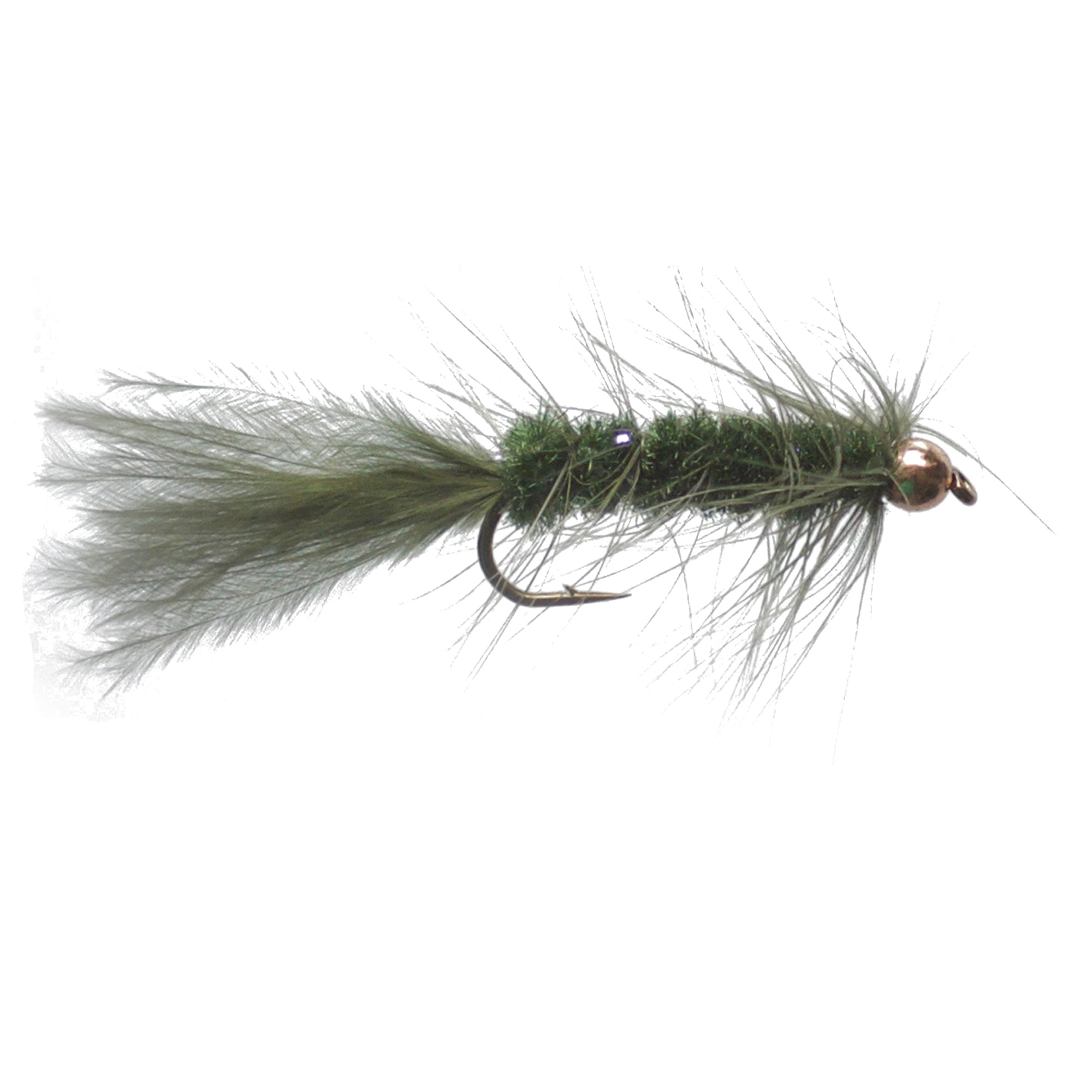 (2 pack) Cortland Fairplay Olive Wooly Bugger Fly, Size 10, 4 Pack, 709355
