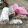 thumbnail image 1 of Chiot Mignon Chaton Chat Chaud Patte Impression Corail Toison Couverture Tapis Serviette, 1 of 10