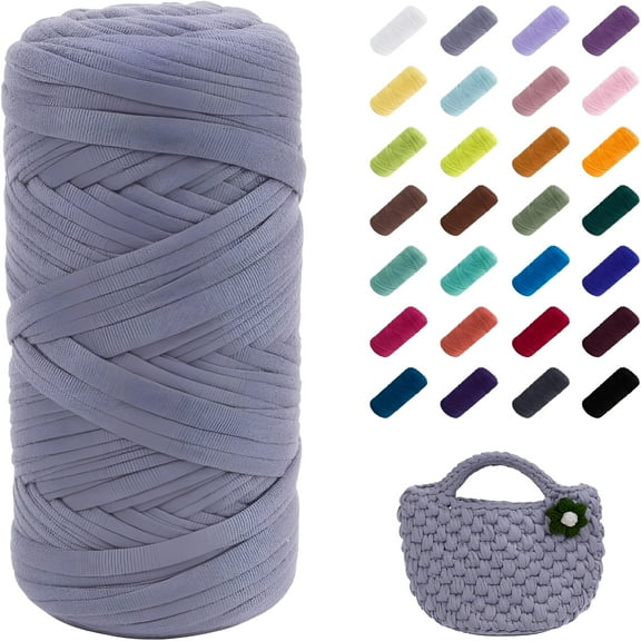 PALINO T-Shirt Yarn,200g/196ft Elastic Fabric Cloth Knitting Yarn,Thick Crochet Yarn for Crocheting Bags/Baskets/Rugs,Home Decor,DIY Crafts