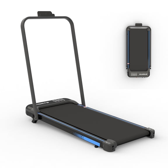 Alvantor 3 in 1 Under Desk Treadmill with Incline, 2.0 HP Walking Pad Treadmills for Home, Foldable Treadmills with Handle Bar LED Display Black