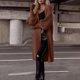 thumbnail image 1 of Cárdigan largo de mujer con doble bolsillo, suéter de punto, cárdigan informal de moda, top acrílico para mujer, 1 of 7