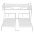 thumbnail image 6 of Twin over Twin & Twin Bunk Beds for 3, Twin XL over Twin & Twin Bunk Bed Metal Triple Bunk Bed, White, 6 of 18