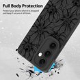 thumbnail image 2 of Funda de teléfono MZELQ de silicona negra con estampado floral para Samsung Galaxy S24, 2 of 6
