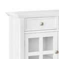 thumbnail image 2 of Simpli Home Acadian 36 inch Wide Solid Wood Transitional Entryway Storage Cabinet in White, 2 of 8