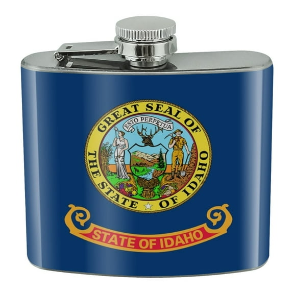Idaho State Flag Stainless Steel 5oz Hip Drink Kidney Flask