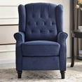 thumbnail image 5 of Bonzy Home Pushback Recliner Walter Contemporary Tufted Roll-Arm Fabric Sofa Recline Chair, Royal Blue, 5 of 9