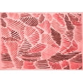 thumbnail image 1 of Ahgly Company Indoor Rectangle Abstract Red Contemporary Area Rugs, 2' x 4', 1 of 4