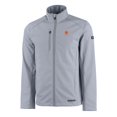 thumbnail image 2 of Men's Cutter & Buck  Gray Clemson Tigers Alumni Logo Evoke Eco Softshell Recycled Full-Zip Jacket, 2 of 3