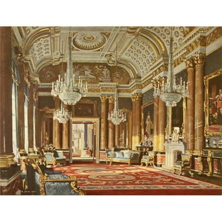 Posterazzi DPI1872418 The Blue Drawing Room, Formerly The Ballroom, In Buckingham Palace, London, England From The Book Buckingham Palace 1931 Poster Print, 16 x 12