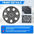 thumbnail image 4 of 4Pcs Set 15" Universal Hubcaps,Wheel Rim Cover Replacement,Snap on Car Truck SUV,PP Material,Black Matte, 4 of 7