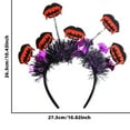 thumbnail image 3 of AJKSFHIU Halloween Headbands for Women,Girls Halloween Headband,Day Of The Dead Hair Hoop Headband,Halloween Headband Pumpkin Spider Hair Halloween Party Environment Layout Radial Headband, 3 of 5