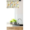 thumbnail image 3 of Ambesonne Nursery Window Valance, Image with Summer Related Smiling Characters Depicted in Cartoon Style, Curtain Valance for Kitchen Bedroom Decor with Rod Pocket, 54" X 12", White and Multicolor, 3 of 3