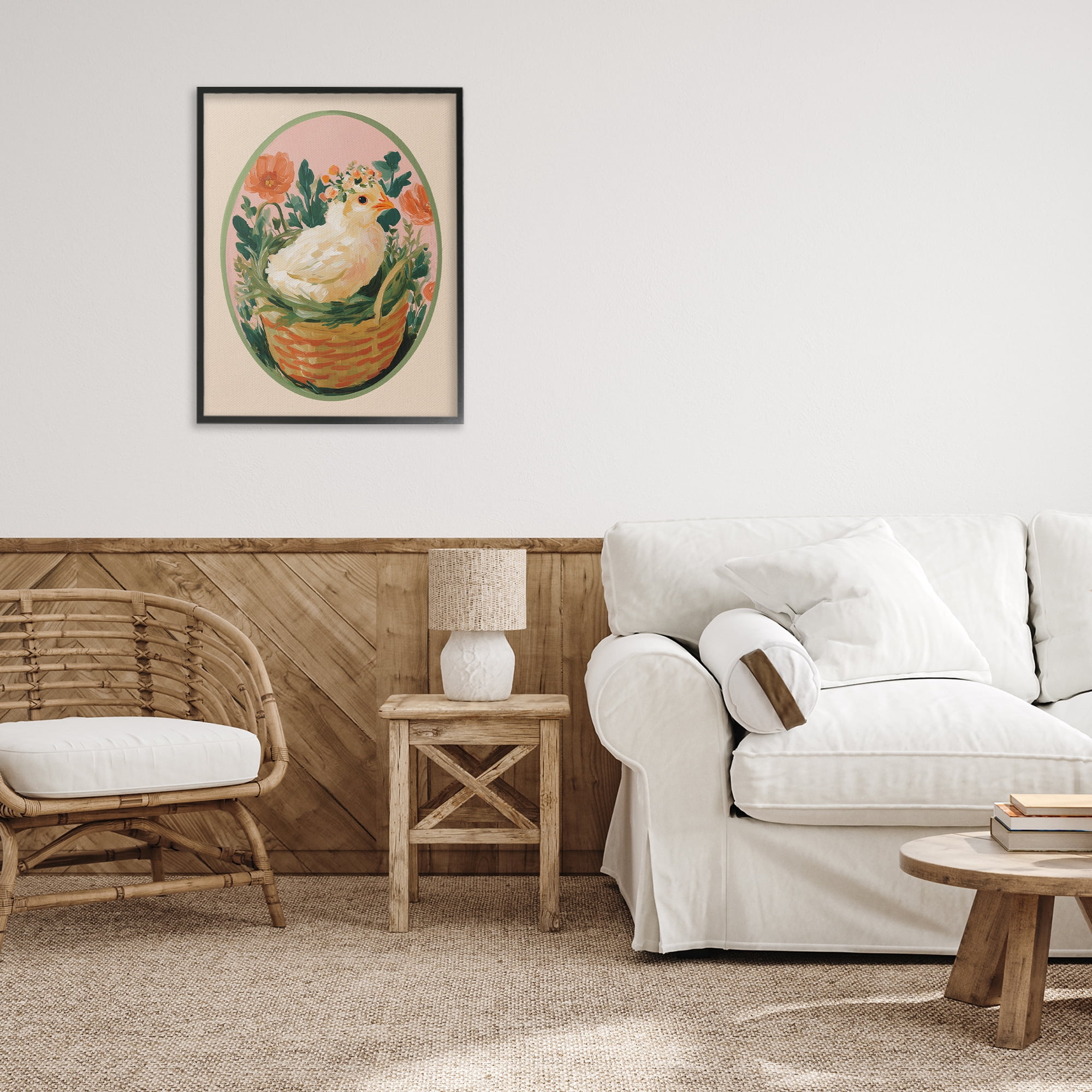 Stupell Industries Bloom Nest Chick Black Framed Giclee Art, design by Yen