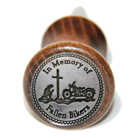 Custom Fallen Bikers wine bottle stopper