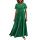 thumbnail image 1 of Gibobby Vestido largo de verano para mujer Vestido maxi bohemio de manga corta con estampado floral de verano para mujer(Verde,XL), 1 of 5