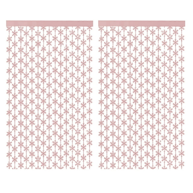 2 Pcs Rideaux à Franges en Feuille Flocon de Neige Franges Métalliques Brillantes pour Fête Décoration de Fête d'Anniversaire pour Fille